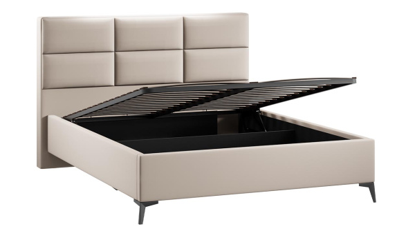 Кровать с ПМ «Делана»  (с подъемным механизмом) Велюр Confetti Cream