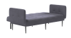 Монако диван-кровать прямой с подлокотниками, трехместный, бархат серый 27
