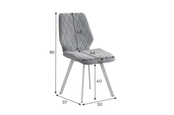 Стул Орион Т2 серый (велюр)/черный