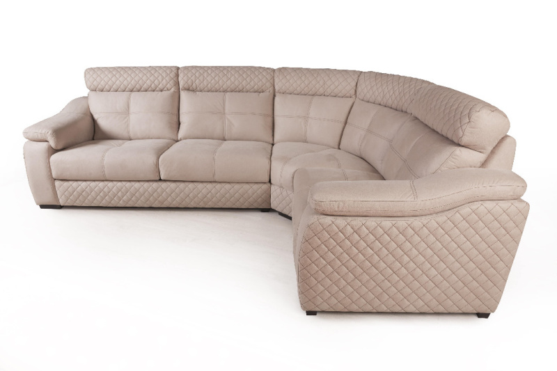 Бостон NEW диван-кровать угловой замша бежевый