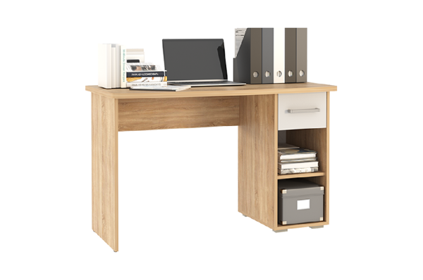 Лайт-1 Стол компьютерный 1200 дуб сонома/белый