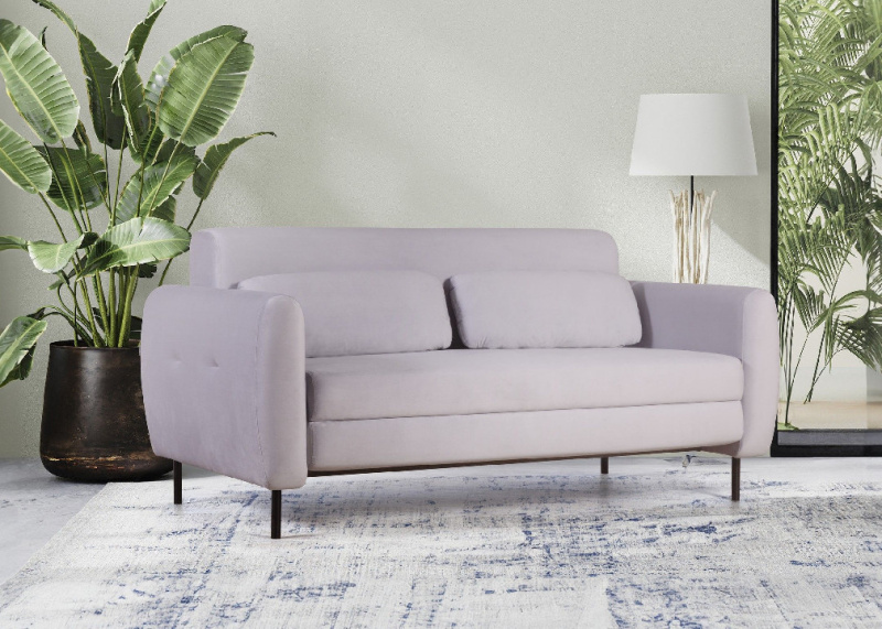 Сиена диван-кровать прямой с подлокотниками, бархат 04