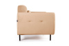 Сиена диван-кровать прямой с подлокотниками, бархат бежевый 5