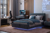 Каркас кровати Твикс 120х200 см графит (велюр)