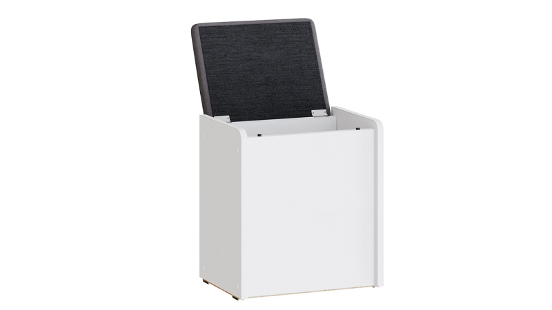 Пуф Бостон Белый Ясень, Велюр Серый