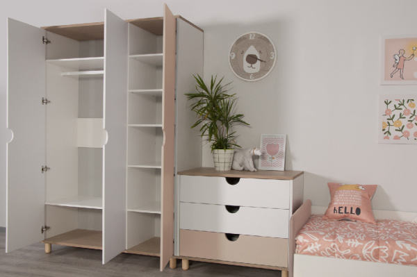 Шкаф трехстворчатый BARNEY PINK