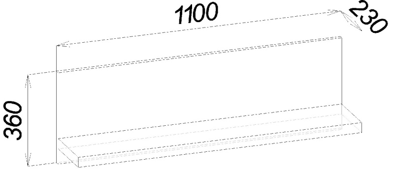Полка навесная 1100 ENNI