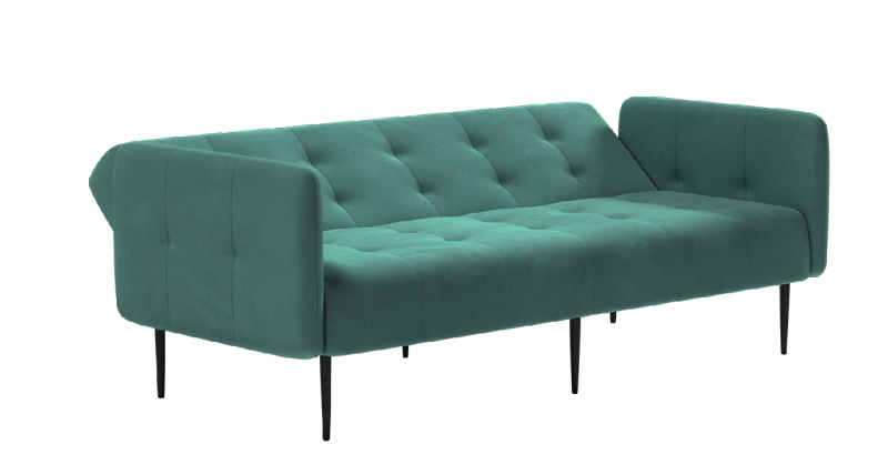 Монако диван-кровать прямой с подлокотниками, трехместный, бархат 87