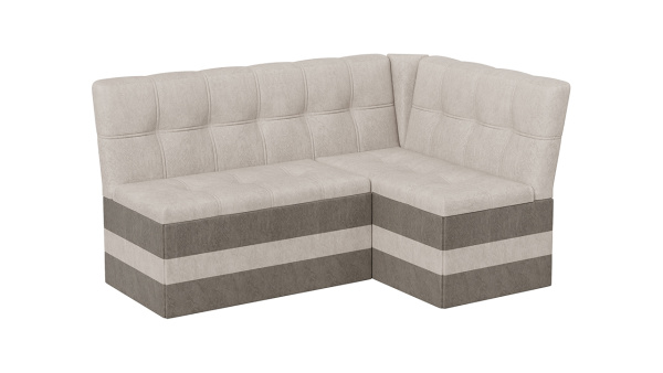Скамья угловая «Оскар» исп. 2 Микровелюр Wellmart Dark Beige, Latte