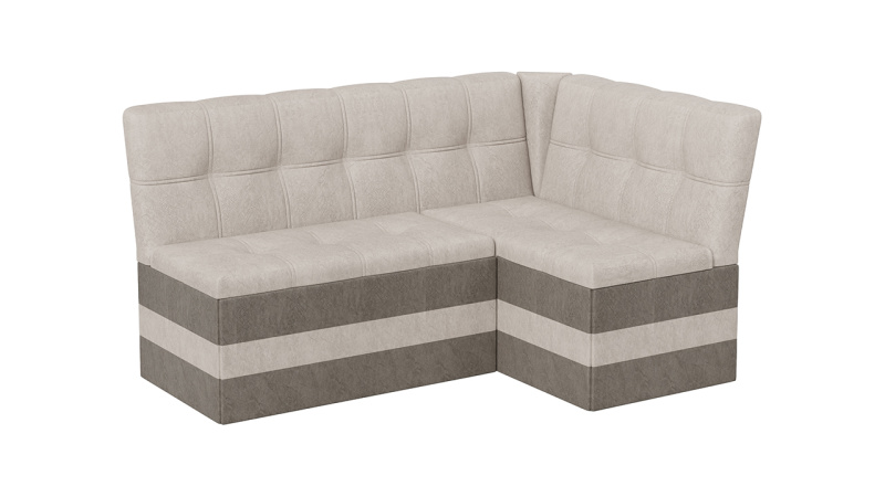 Скамья угловая «Оскар» исп. 2 Микровелюр Wellmart Dark Beige, Latte