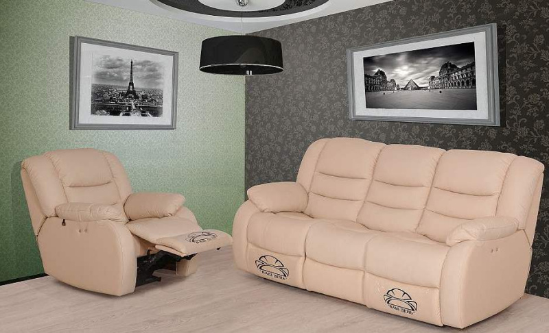 Ридберг диван трехместный,  2 механизма электрореклайнер