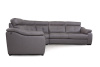 Бостон диван-кровать угловой замша серый