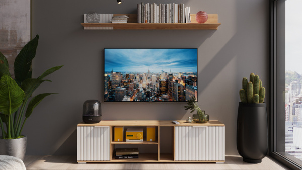 Набор мебели для гостиной «Хилтон» №4 Дуб Крафт золотой, Белый матовый