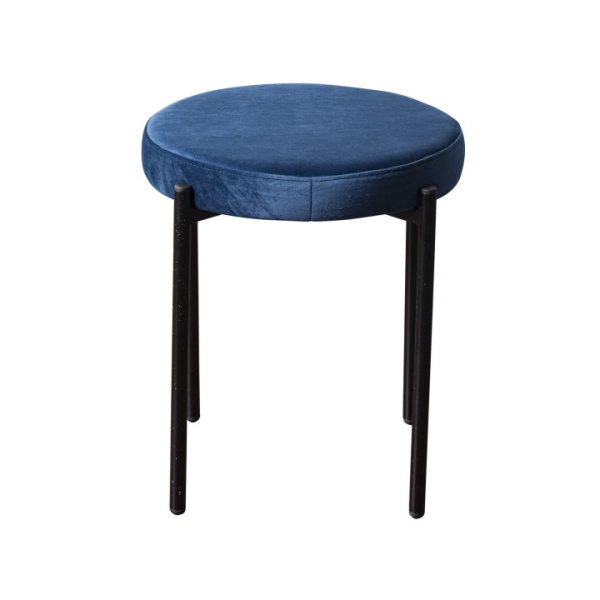 Табурет мягкий Mason, бархат синий 29
