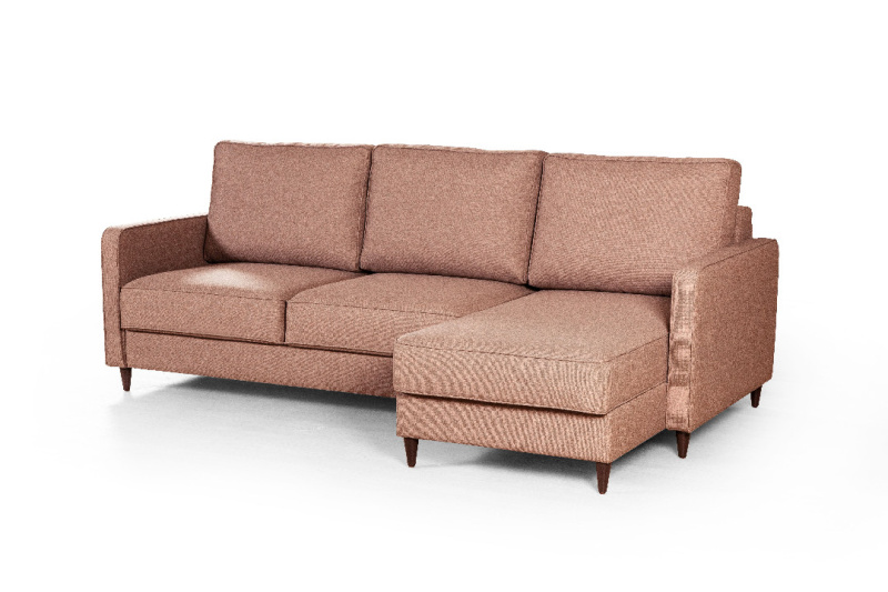 Осло диван-кровать с шезлонгом рогожка коричневый