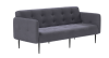 Монако диван-кровать прямой с подлокотниками, трехместный, бархат серый 27