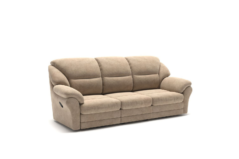 Сан-Ремо диван 2 реклайнера велюр бежевый