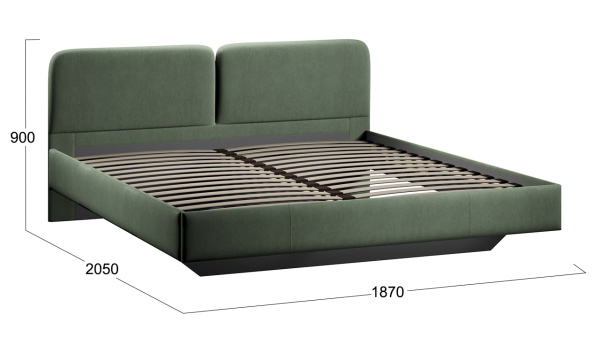 Кровать «Флори» Тип 1 (1800) Велюр Ultra Olive