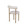 Стул Бигги, букле Turin ivory / опоры золото