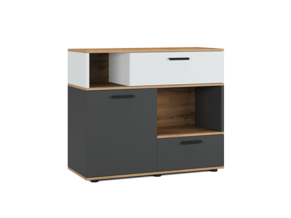 Мали Мод.МЛ-3 Тумба Белый/Дуб Вотан/Графит