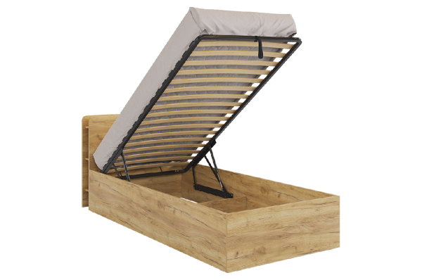 Кровать с подъемным механизмом "Юниор" 90х200 см дуб крафт золотой