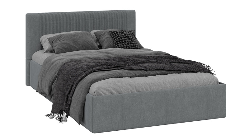 Кровать «Тейлор» Микровелюр Linea Grande 83/Connect 83 (серый)