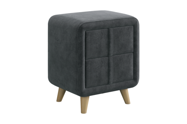 Тумба прикроватная Софи 3 грей алькантара (велюр)