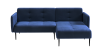 Монако диван-кровать с шезлонгом, с подлокотниками, бархат синий 29