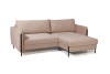 Барселона диван-кровать с шезлонгом, велюр бежевый