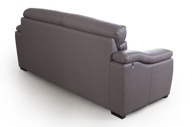 Бостон диван-кровать трехместный прямой замша серый