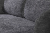 Бабл диван-кровать прямой, механизм «дельфин», микромех Rozy dark grey