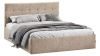Кровать без ПМ «Джоли» Тип 1 (без подъемного механизма) Микровелюр Wellmart Dark Beige