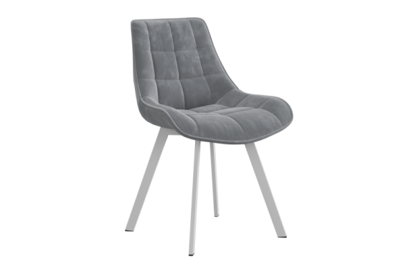 Стул Монти Т2 серый (велюр)/белый