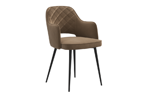 Стул Оксфорд Т1 беж (велюр)/черный