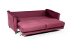 Амстердам диван-кровать трехместный прямой, велюр красный