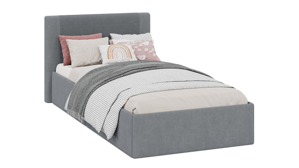 Кровать «Тейлор» Микровелюр Linea Grande 83/Connect 83 (серый)