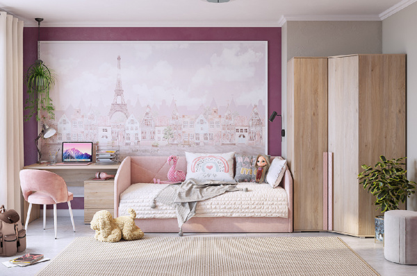 Пуф Рони 2 галька (велюр)