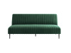 Баккара диван-кровать трехместный прямой без подлокотников, бархат зеленый 19