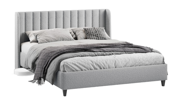 Кровать с ПМ «Шанель» (с подъемным механизмом) Экомех BravoASH Lite Grey