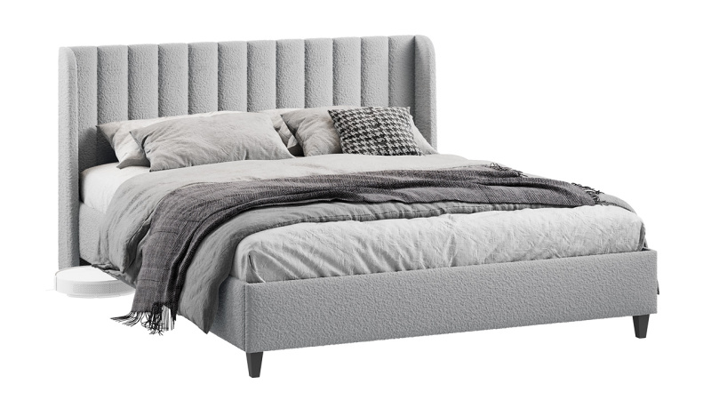 Кровать с ПМ «Шанель» (с подъемным механизмом) Экомех BravoASH Lite Grey