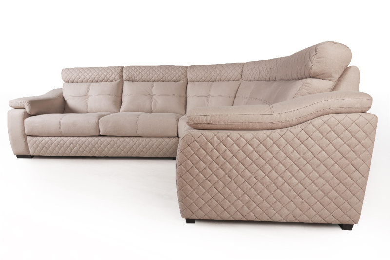 Бостон NEW диван-кровать угловой замша бежевый
