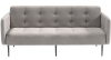 Монако диван-кровать прямой с подлокотниками, трехместный, велюр серый Velutto 52