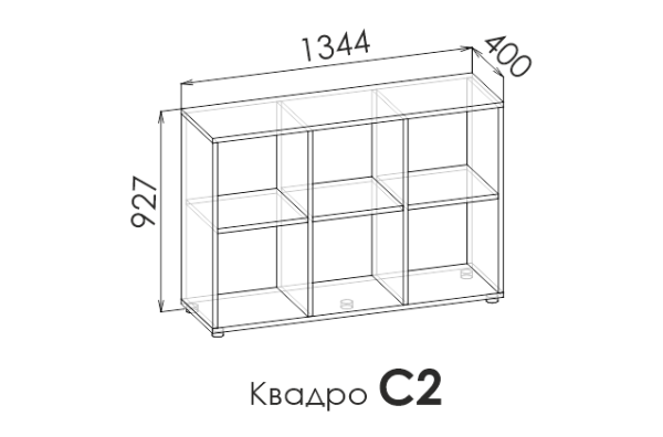 Стеллаж QUADRO С2