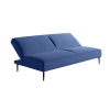Эсте диван-кровать трехместный, прямой, без подлокотников, велюр синий Velutto 26