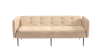 Монако диван-кровать прямой с подлокотниками, трехместный, велюр бежевый Velutto 04