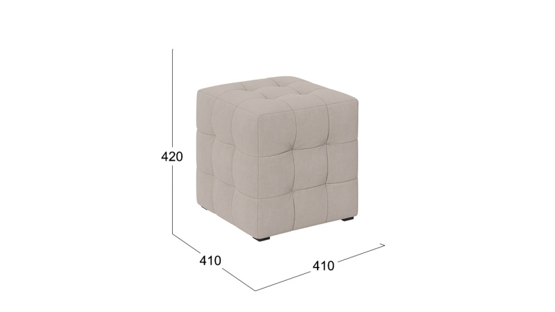 Пуф Тип 1 Велюр Мокко светлый