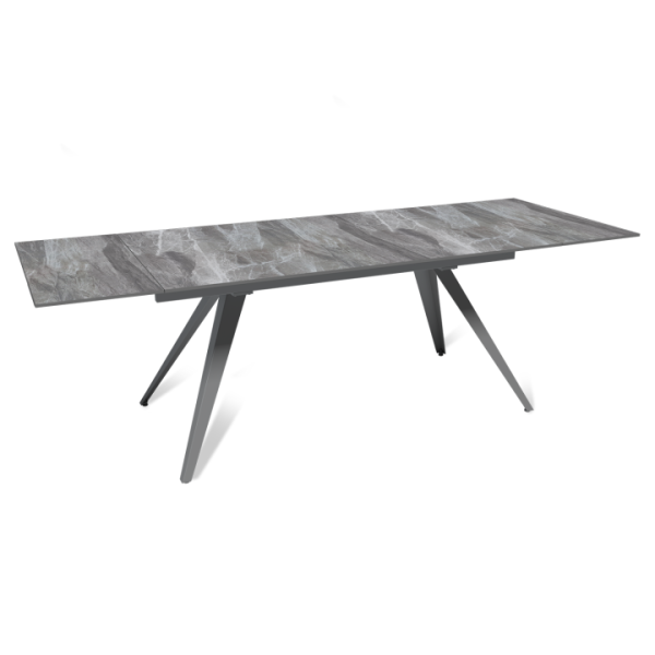 Стол раскладной Асти (160+40+40), керамика глянцевая Italian Light Grey