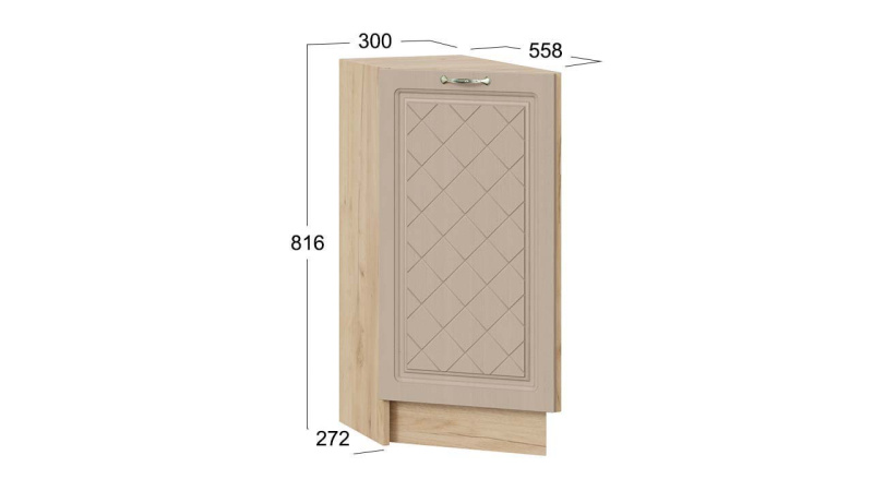 Шкаф напольный торцевой с одной дверью «Бьянка»