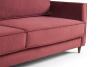 Кельн диван-кровать трехместный прямой, велюр красный