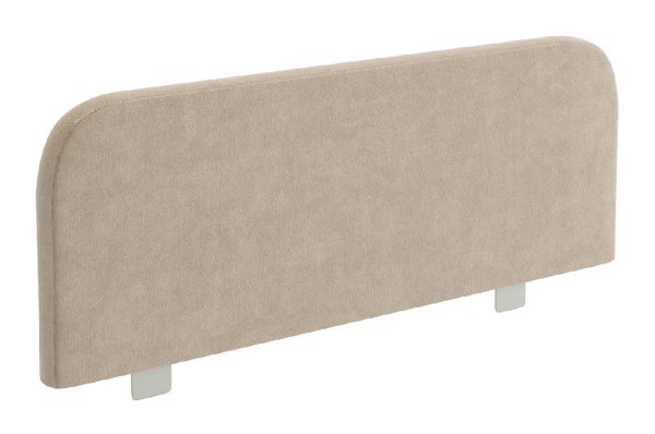 Ограничитель для кровати мягкий капучино (велюр)